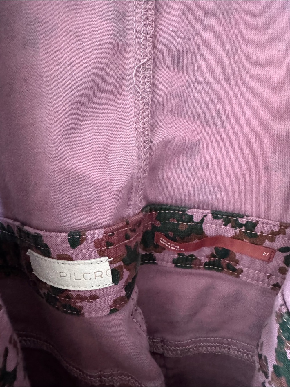 Anthropologie Pilcro | Pink & Olive Camo Painters Overalls ~ US 27 - Picture 11 of 13